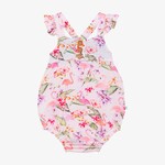 Posh Peanut Leilani - Henley Ruffled Capsleeve Bubble Romper