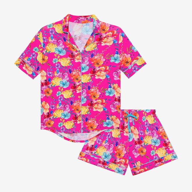 Aminatu - Women's Short Sleeve Shirt & Shorts Pajama Set