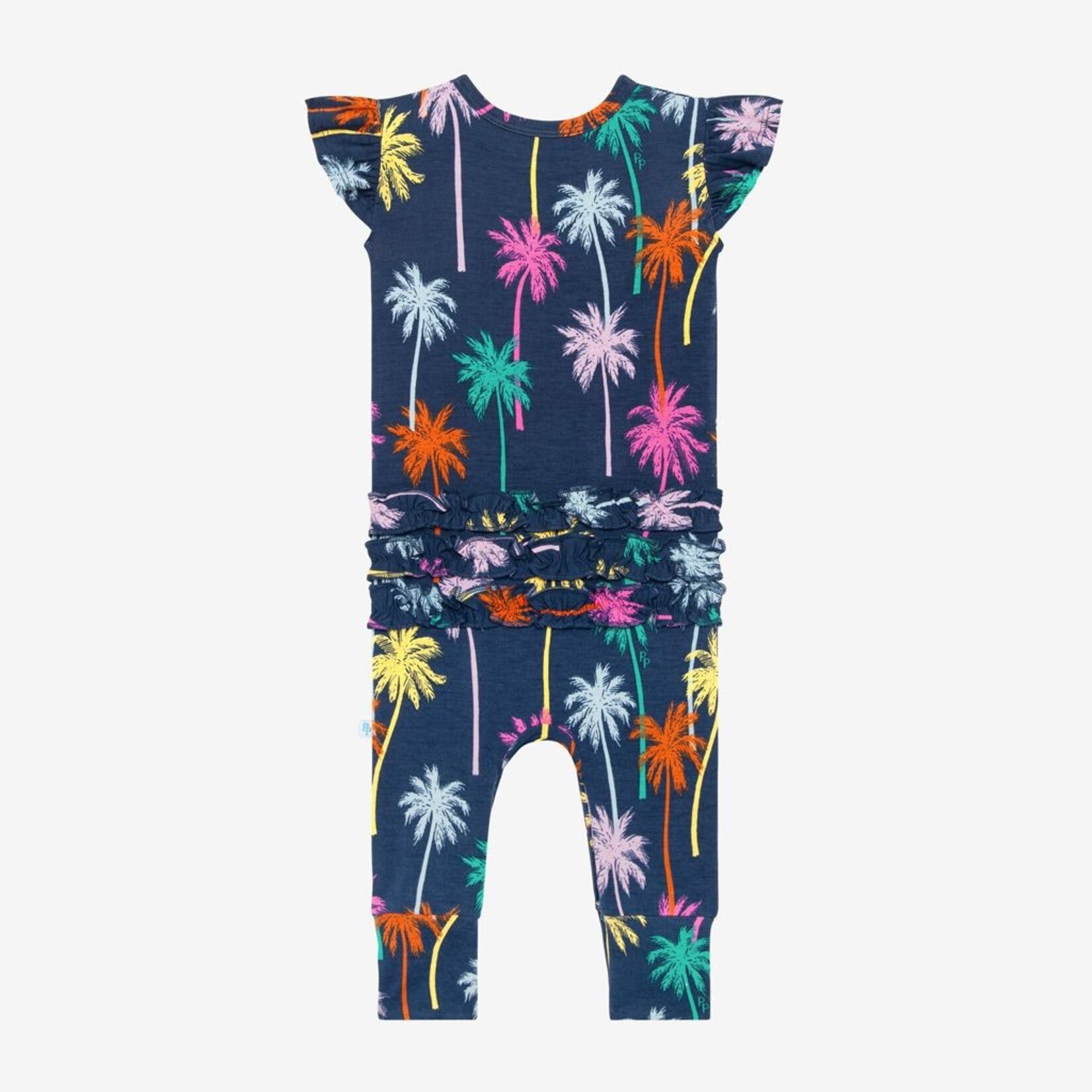 Posh Peanut Palmer - Ruffled Capsleeve Basic Romper