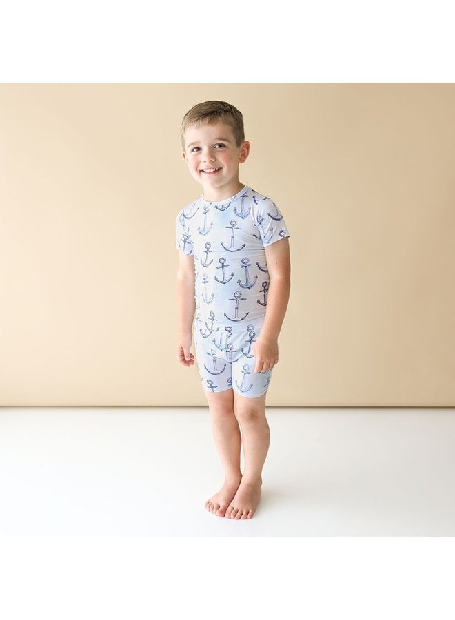 Anchors Away - Basic Short Sleeve & Short Length Pajama