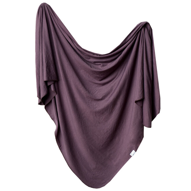 Plum Knit Blanket Single