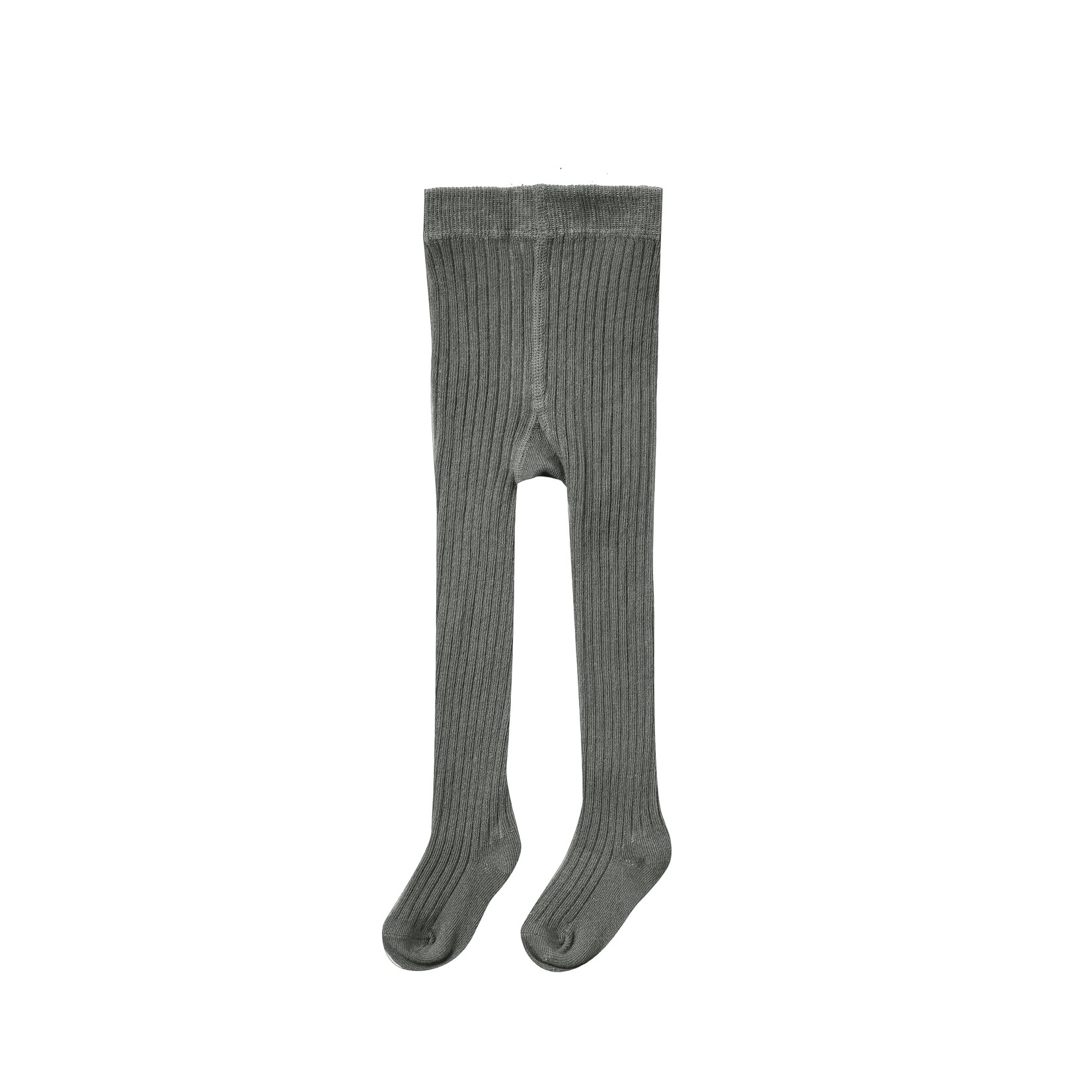 Rylee + Cru Solid Ribbed Tights - Charcoal