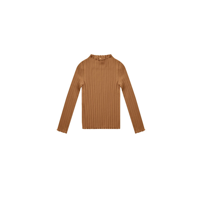 Ribbed Longsleeve Tee - Rust