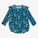 Posh Peanut Adriana - Long Sleeve Ruffled Bubble Romper