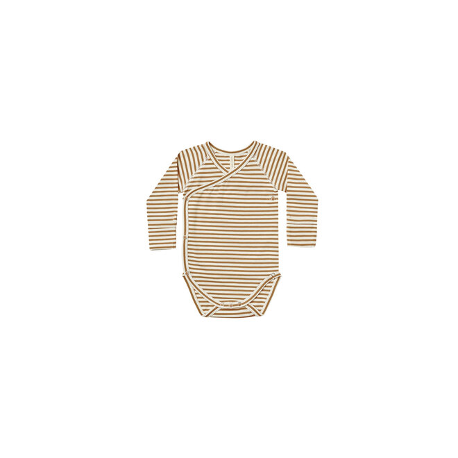 Side Snap Bodysuit - Walnut Stripe