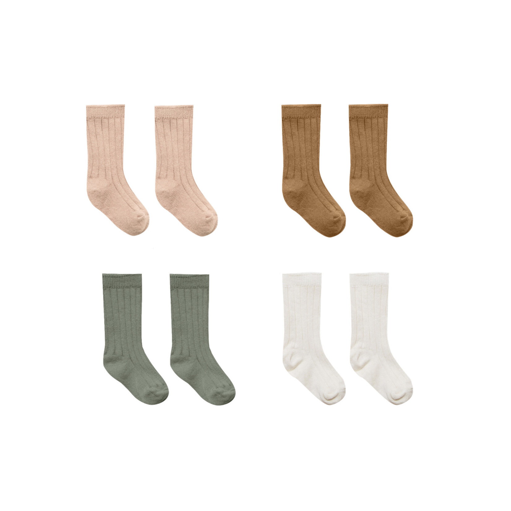 Socks Set - Ivory, Basil, Petal, Walnut