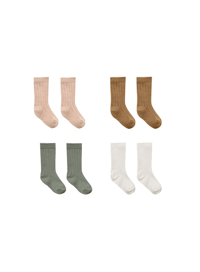 Socks Set - Ivory, Basil, Petal, Walnut
