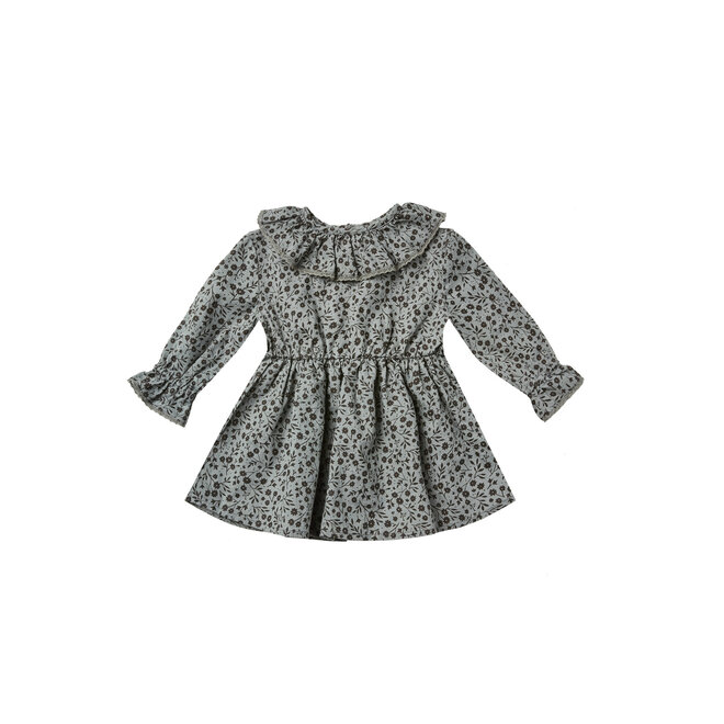 Ruffle Collar Baby Dress - Indigo Meadow