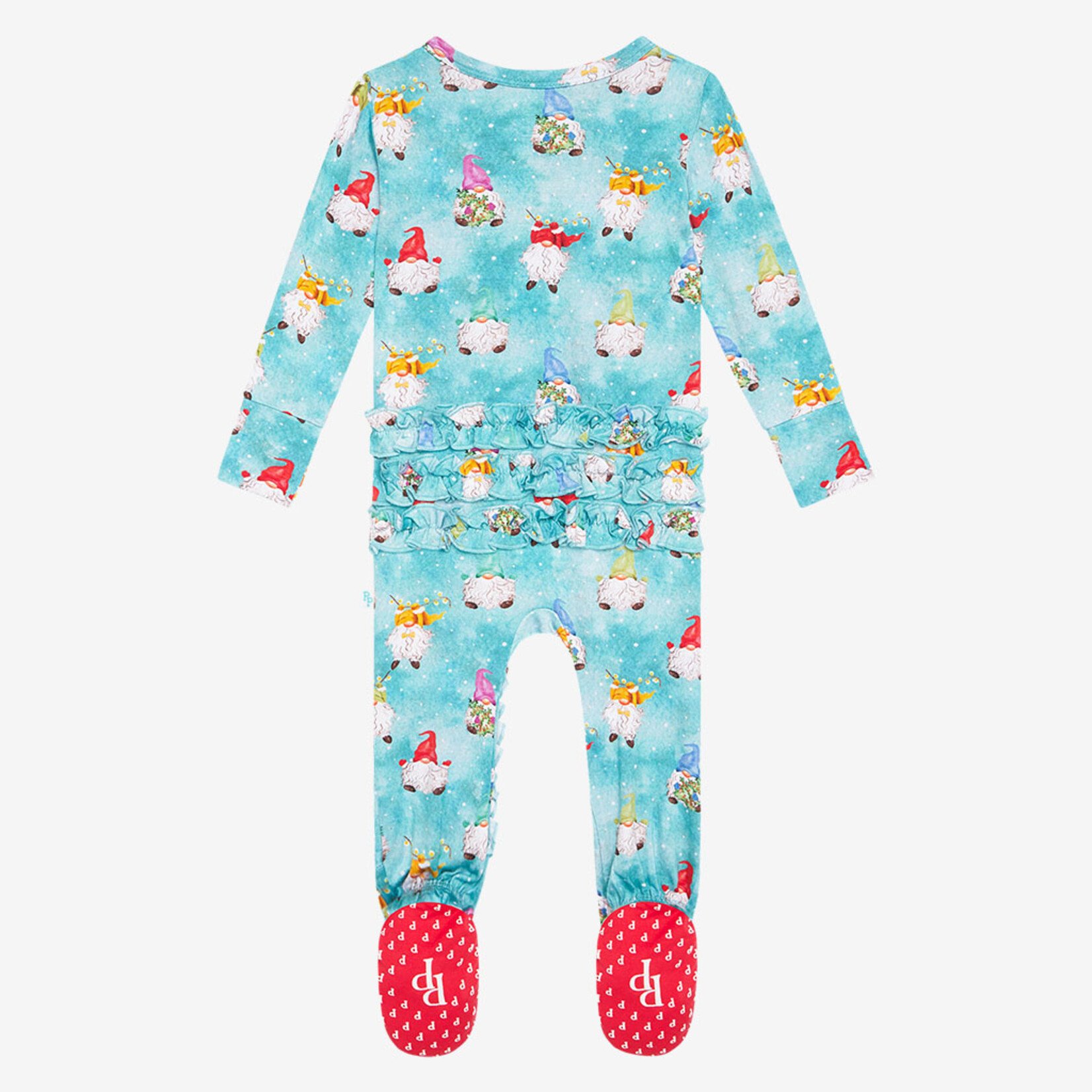 Posh Peanut Gnomey - Ruffled Zippered Footie
