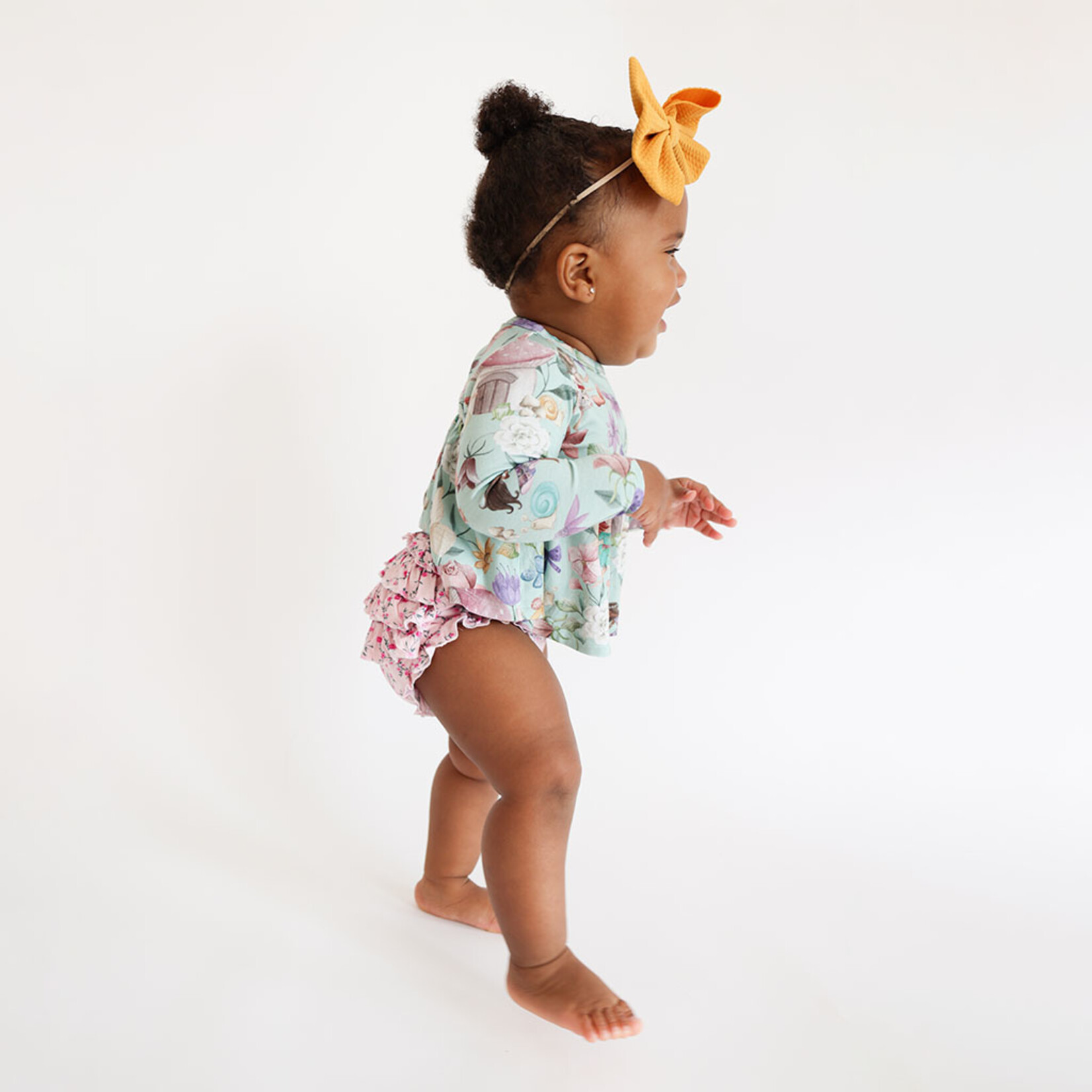 Posh Peanut Faye - Long Sleeve Peplum Top & Bloomer Set