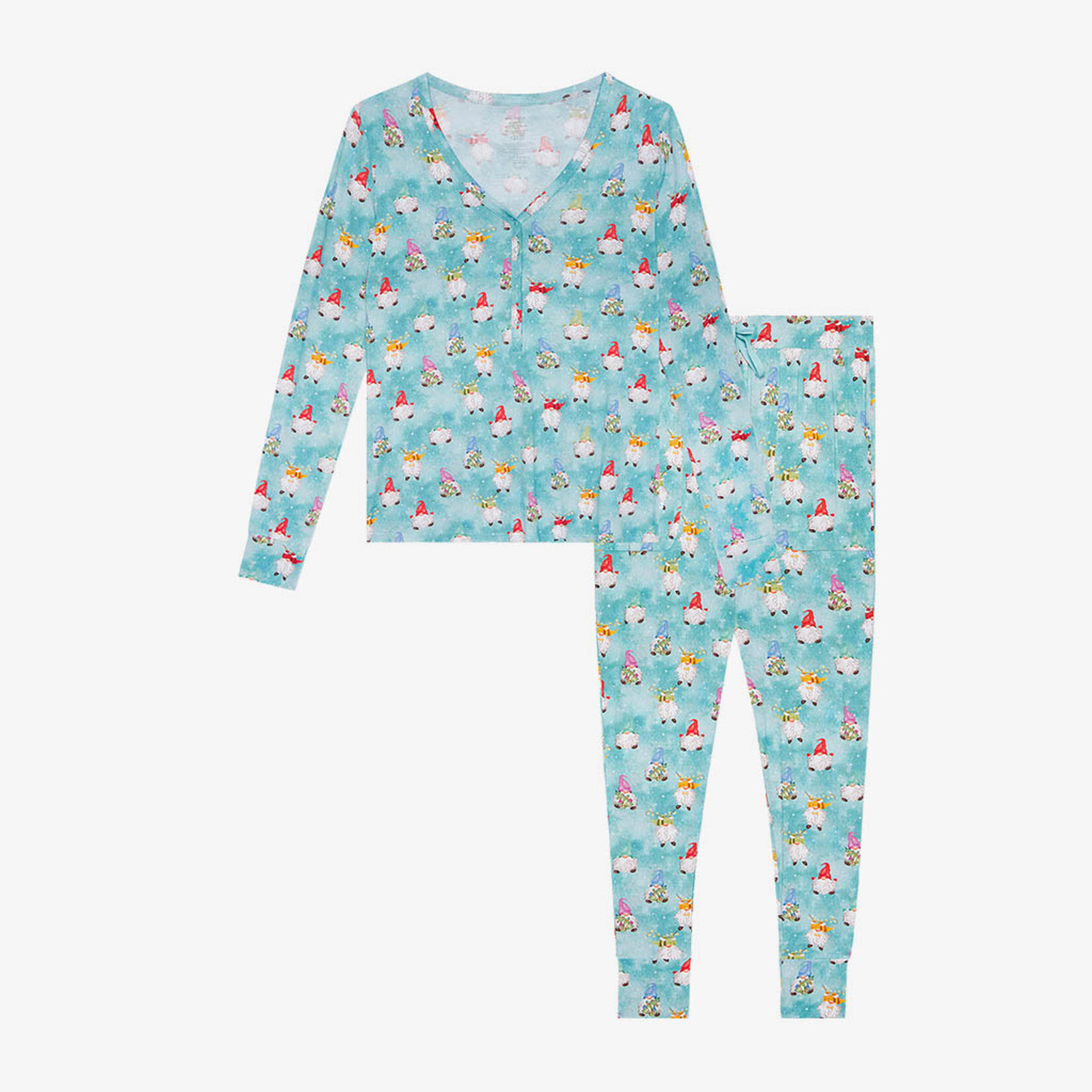 Posh Peanut Gnomey - Women's Long Sleeve Pajama Set