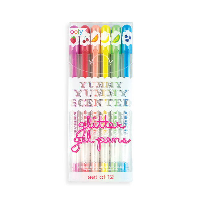 Yummy Yummy Scented Glitter Gel Pens - Set of 12