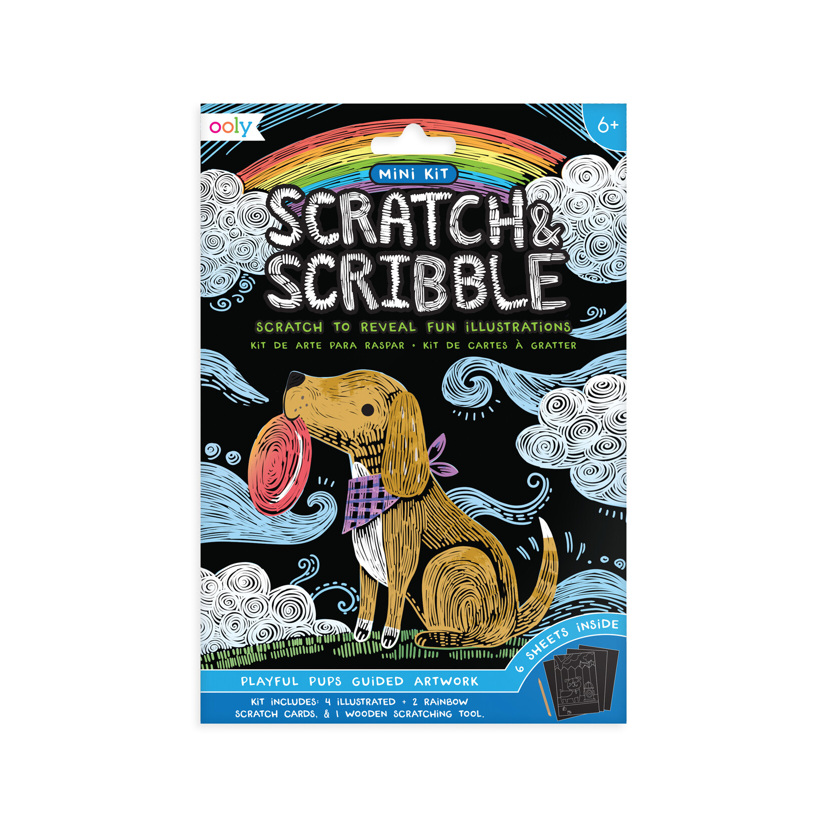 Mini Scratch & Scribble Art Kit: Playful Pups