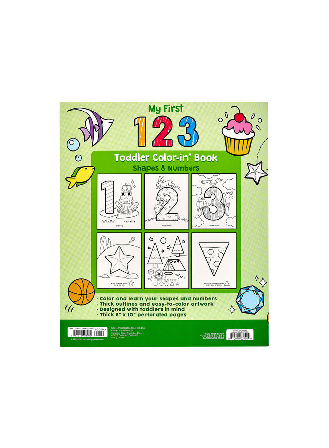 My First 123 | Toddler Color-in Book