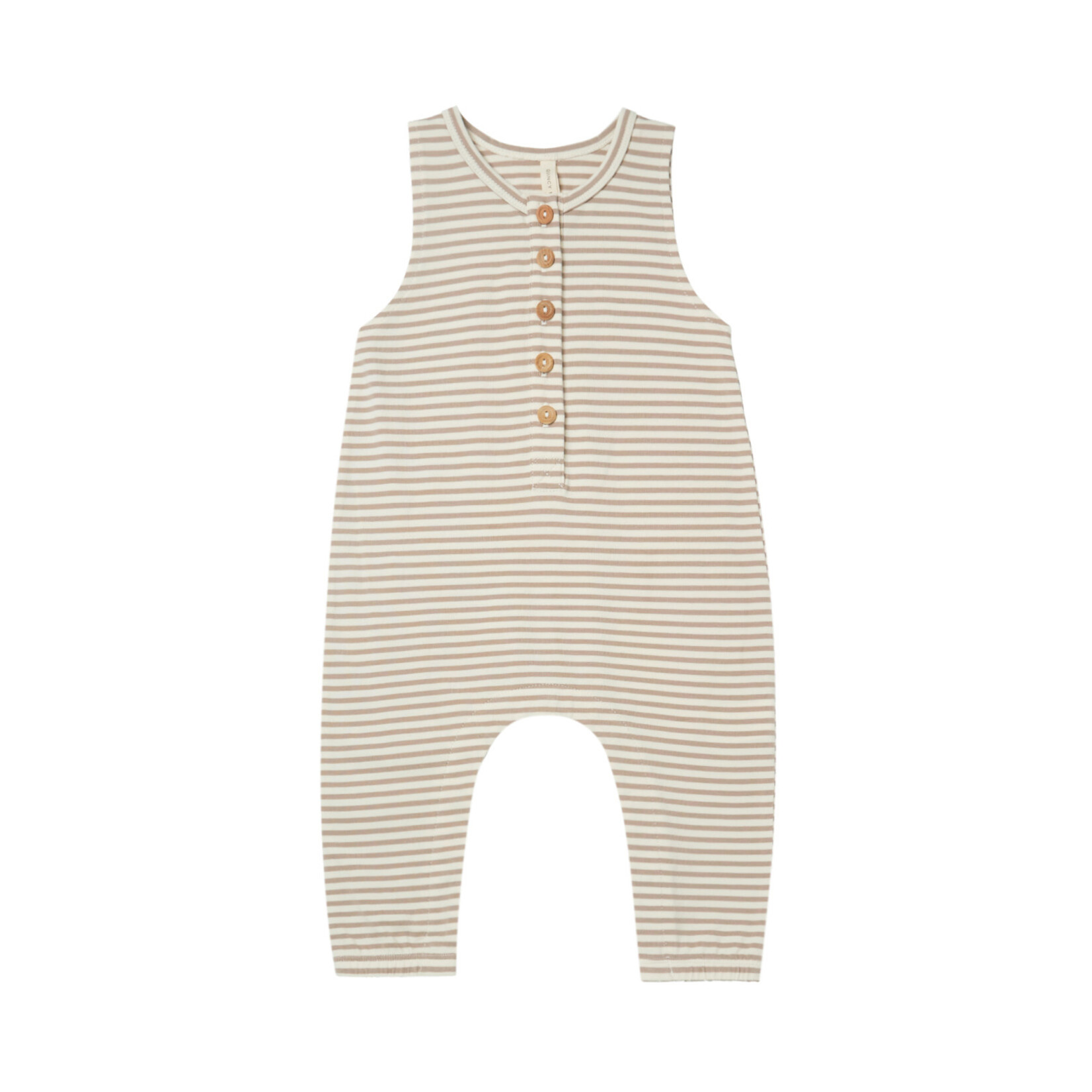 Sleeveless Jumpsuit | Warm Grey Stripe