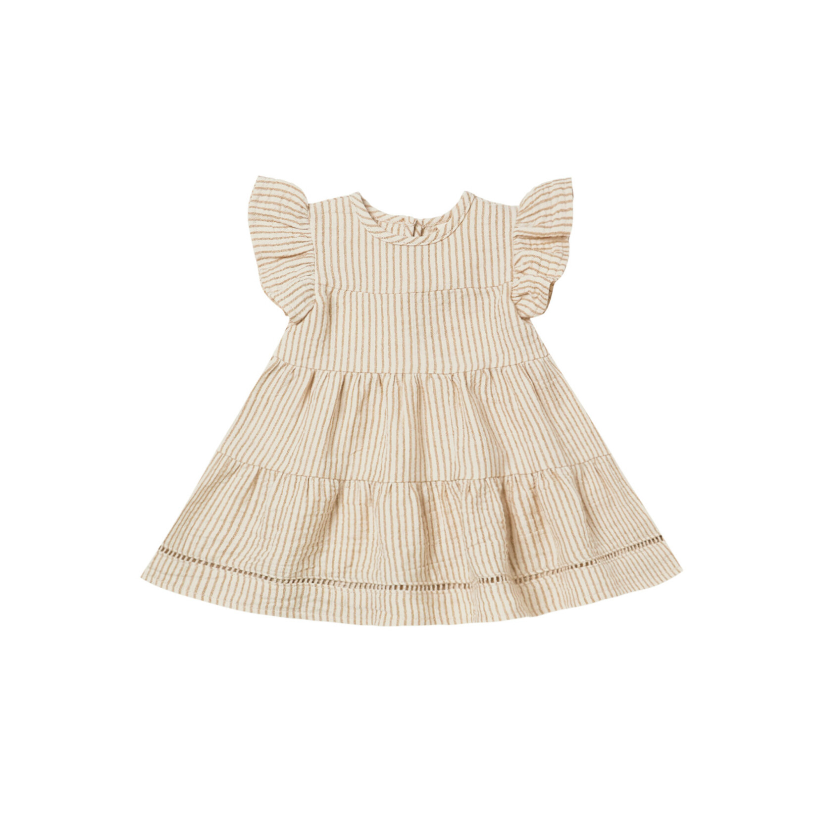Short-Sleeve Belle Dress | Ocre Stripe