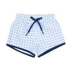 Minnow Boys Oasis Blue Gingham Boardie