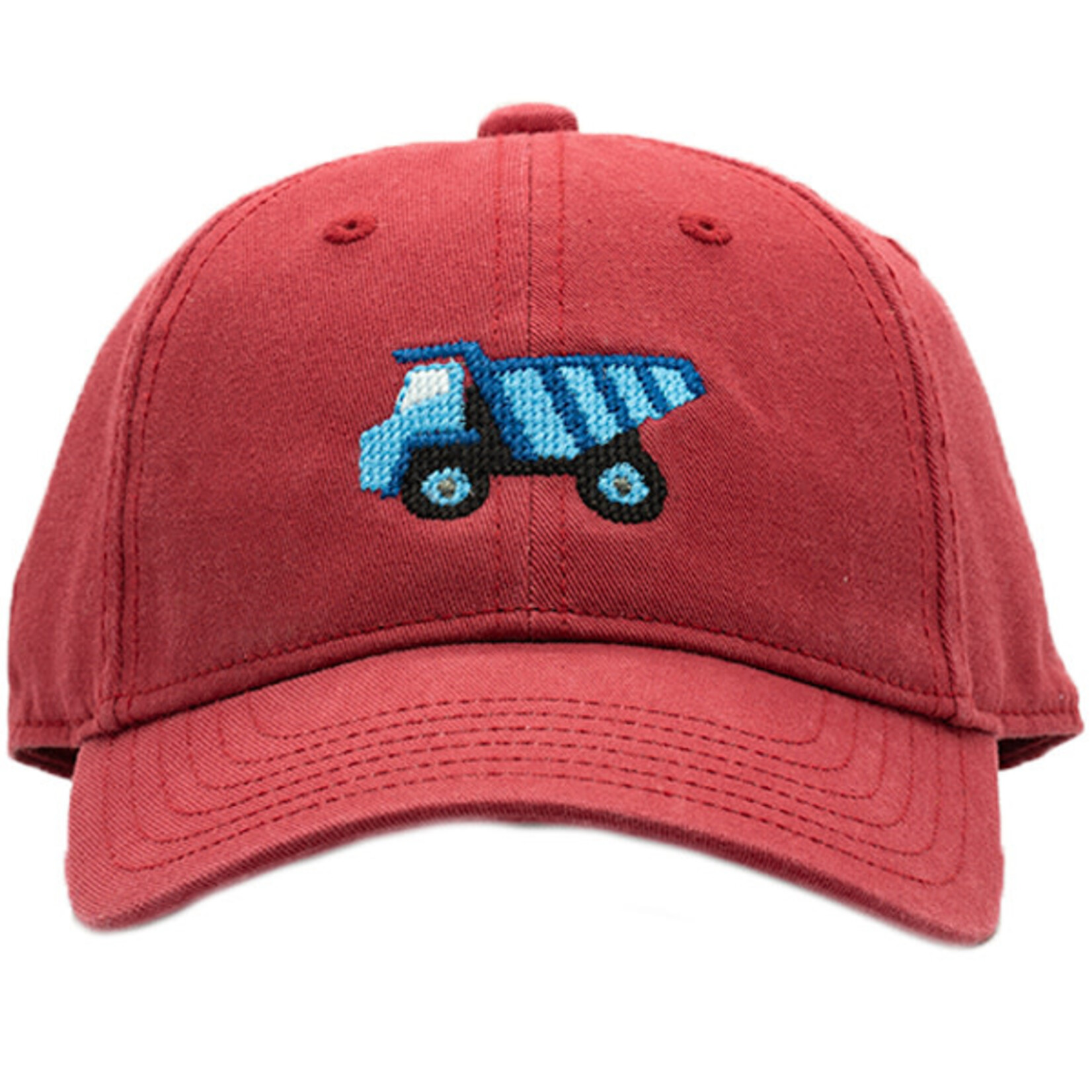 Harding Lane Kids Dump Truck on Weathered Red Baseball Hat
