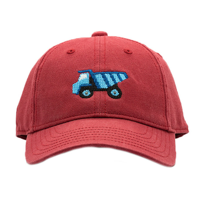 Kids Dump Truck on Weathered Red Baseball Hat