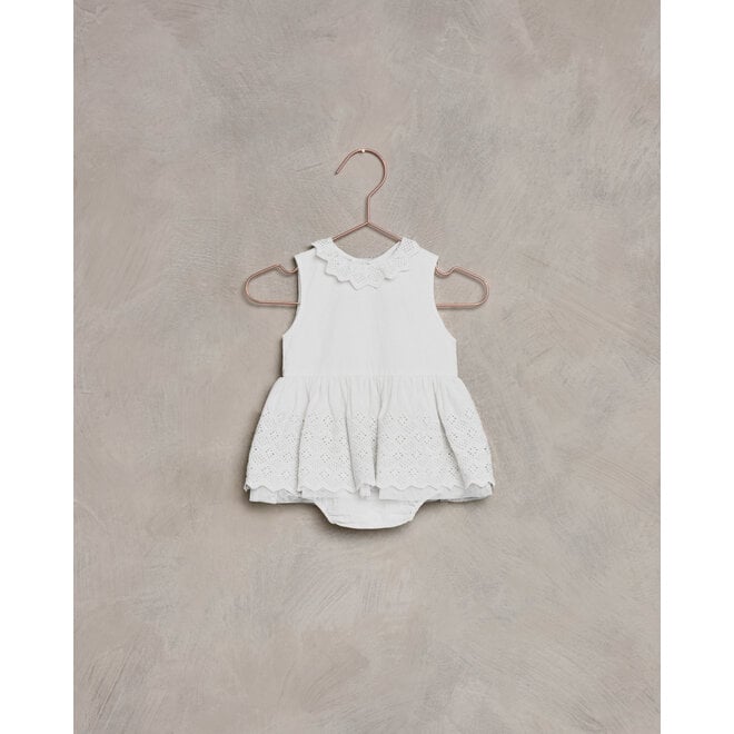 georgia romper | white