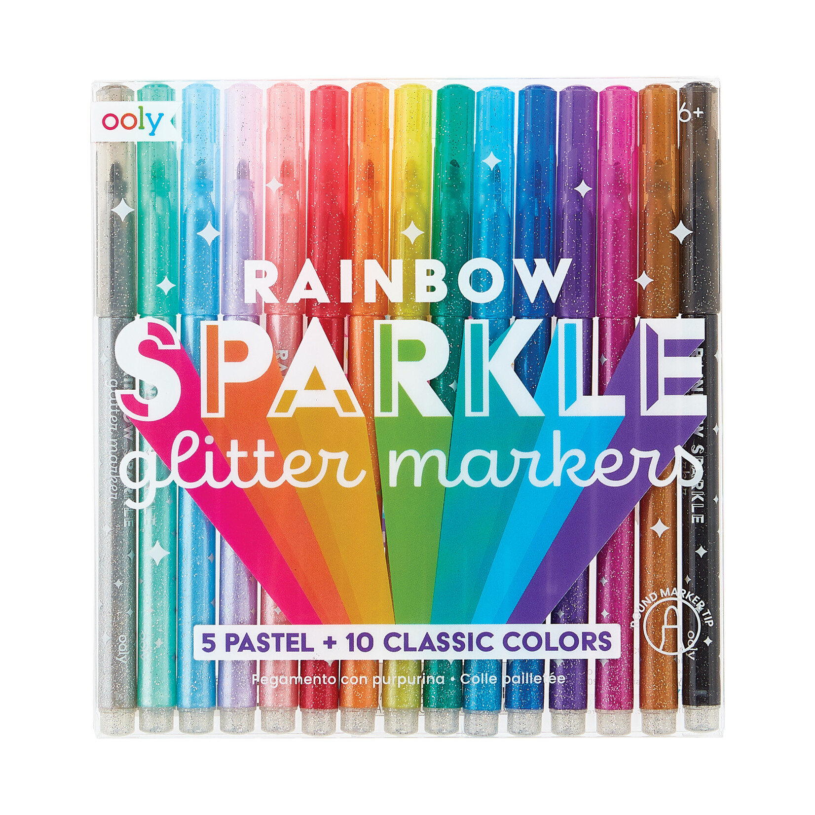 Rainbow Sparkle: Glitter Markers (Set of 15)