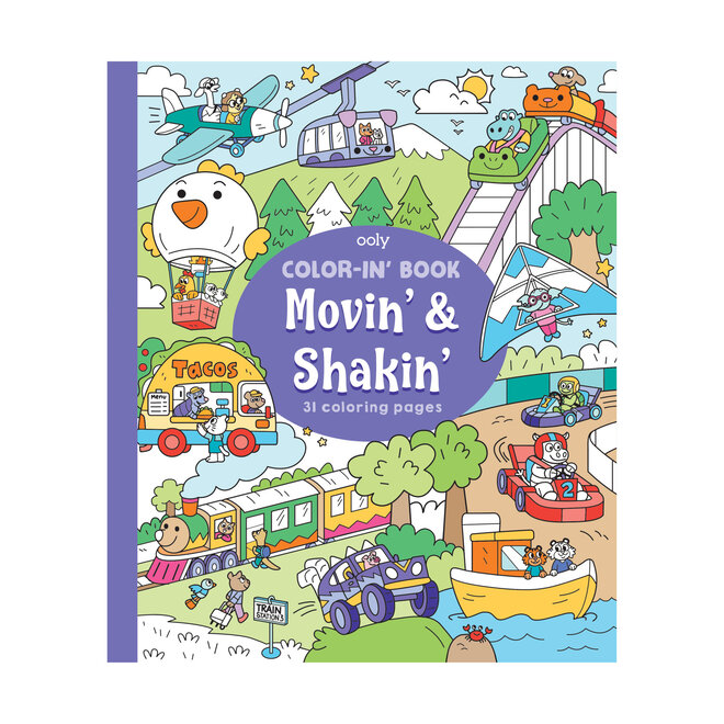 Color-in' Book: Movin' & Shakin'  (8" x 10")