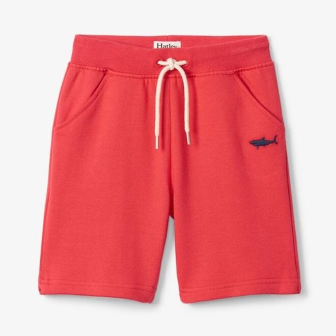 Nautical Red Terry Shorts