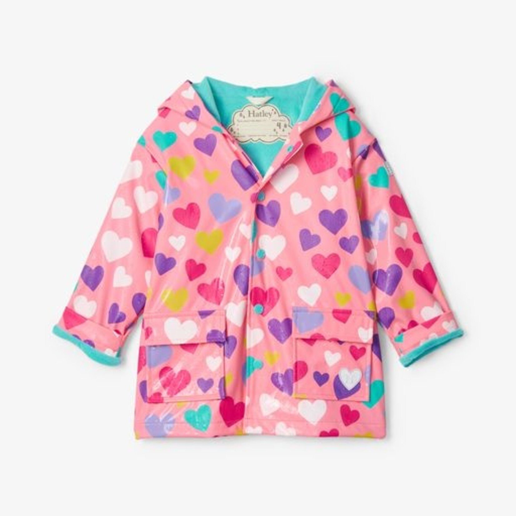 Colorful Hearts Color Changing Raincoat