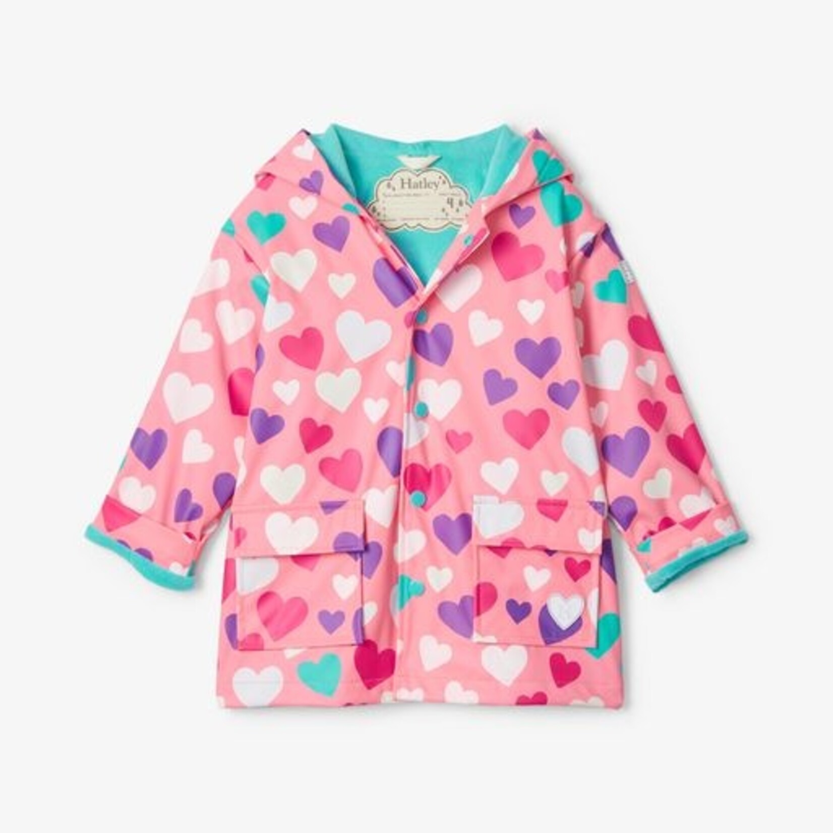 Colorful Hearts Color Changing Raincoat