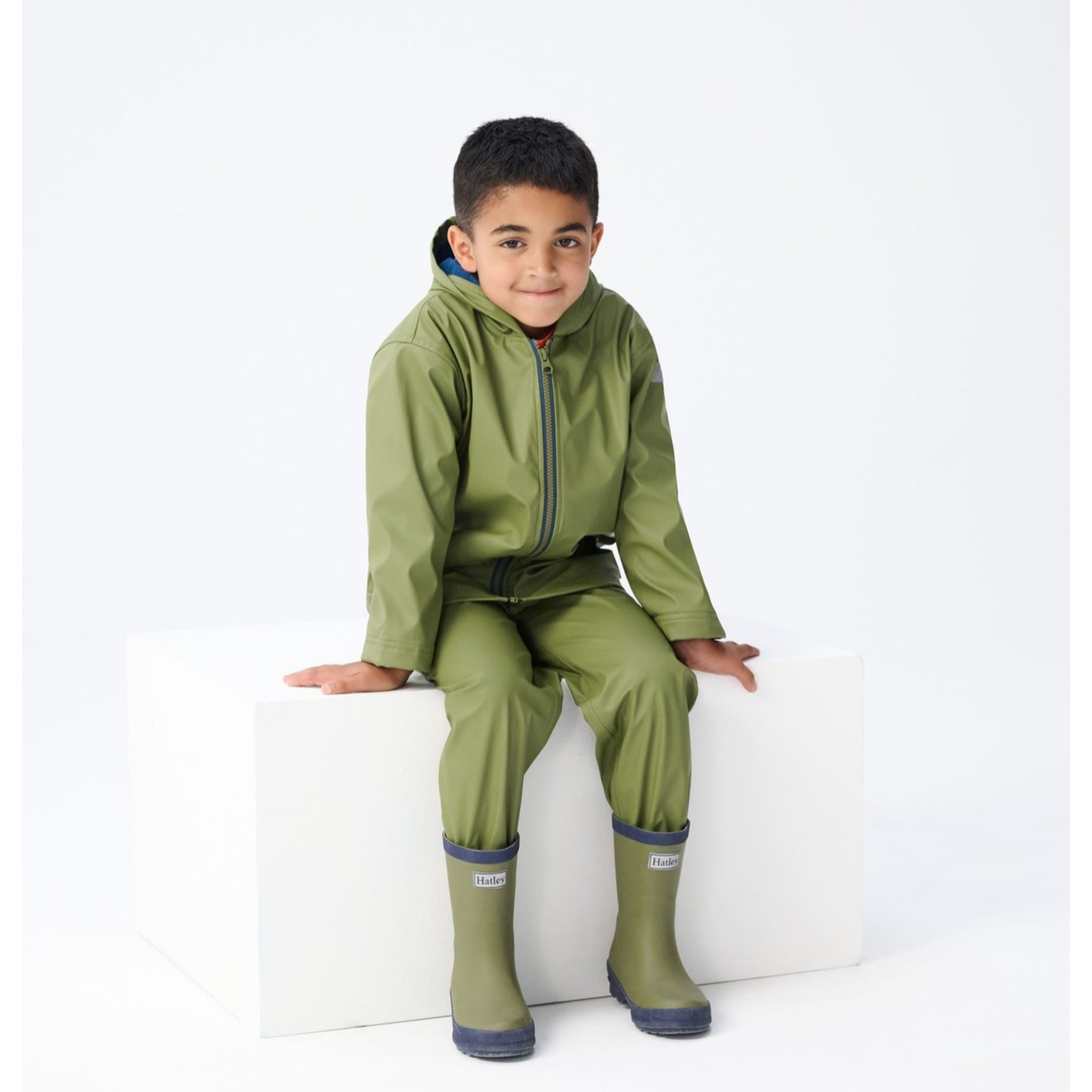 Forest Green Zip Up Splash Jacket