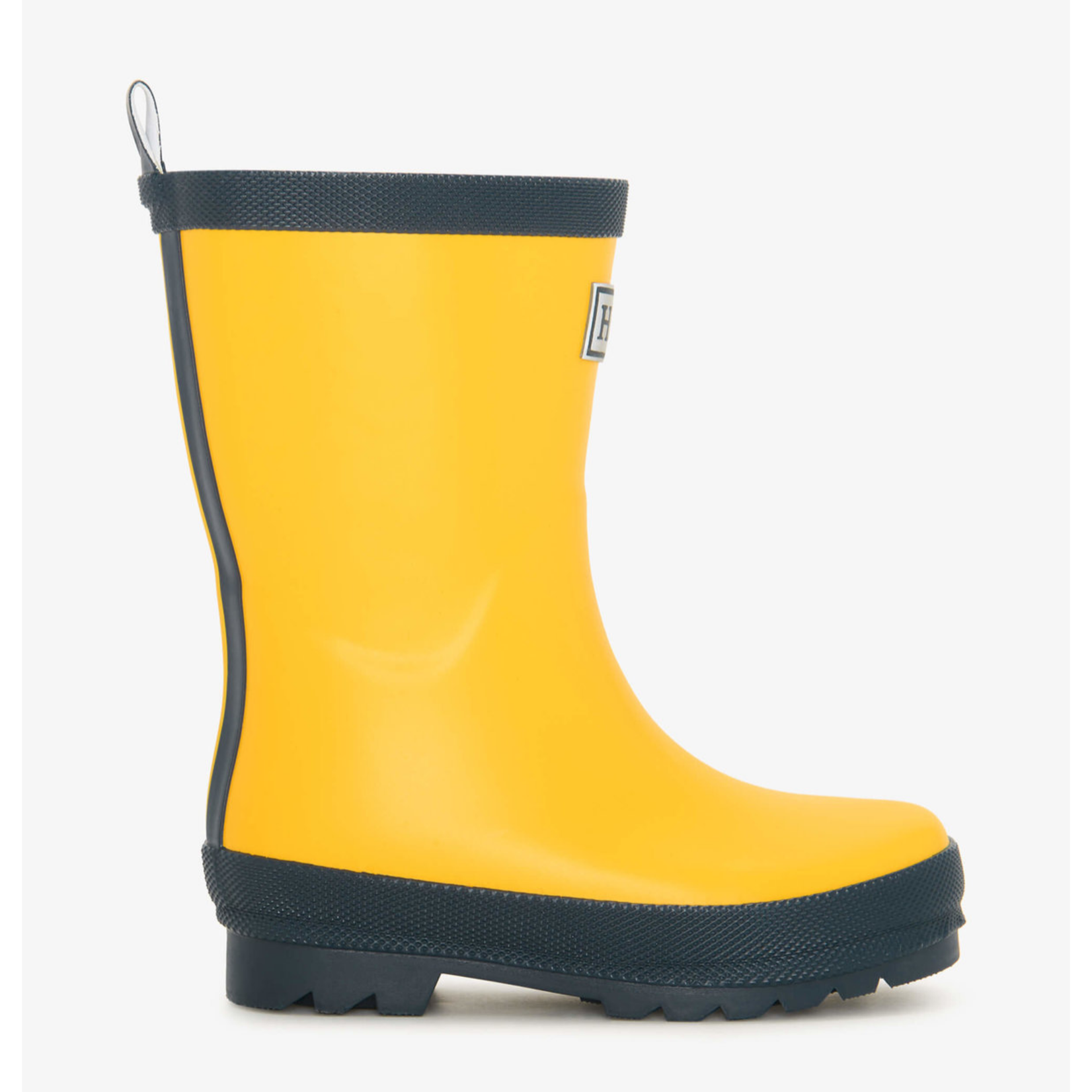Yellow and Navy Matte Rainboot