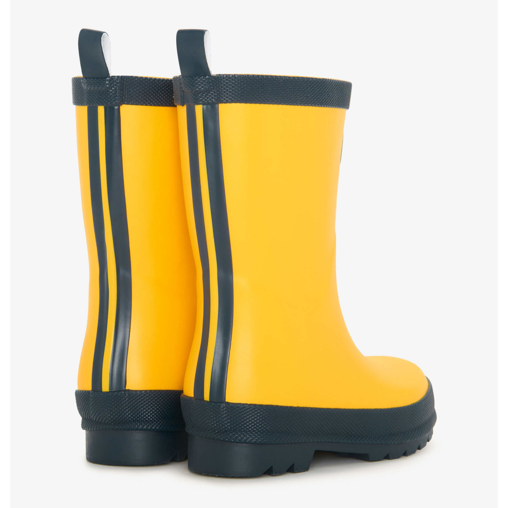 Yellow and Navy Matte Rainboot