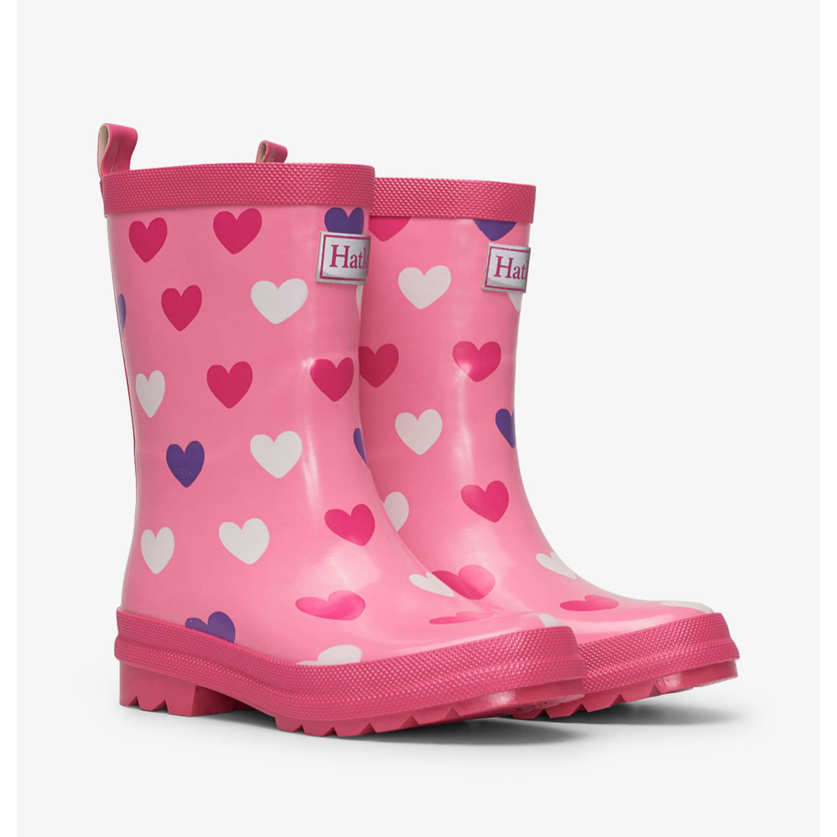 Scattered Hearts Shiny Rain Boots