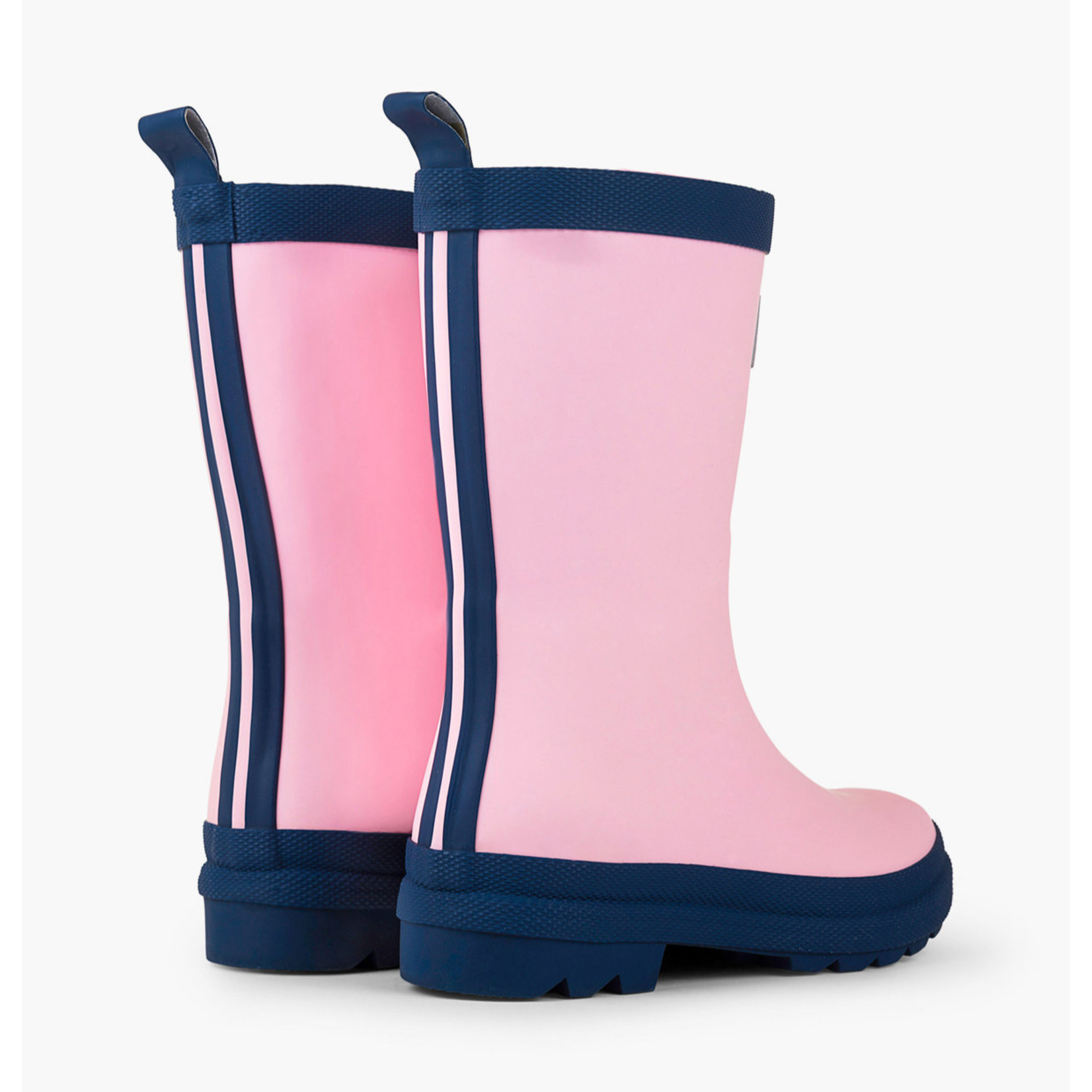 Pink & Navy Matte Rain Boots