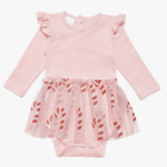 Sweet Wink Candy Cane Long Sleeve Tutu Bodysuit *FINAL SALE - HOLIDAY*