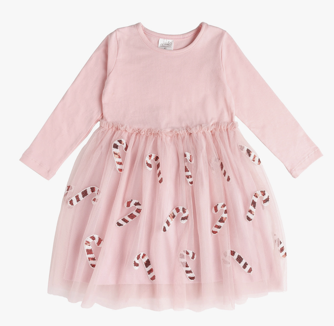 Candy Cane Christmas Long Sleeve Tutu Dress *FINAL SALE HOLIDAY