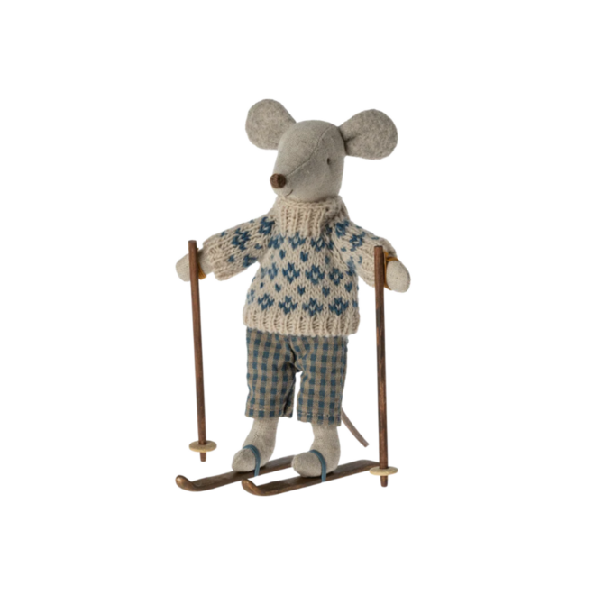 Winter Mouse with Ski Set, Dad | 17-3307-00