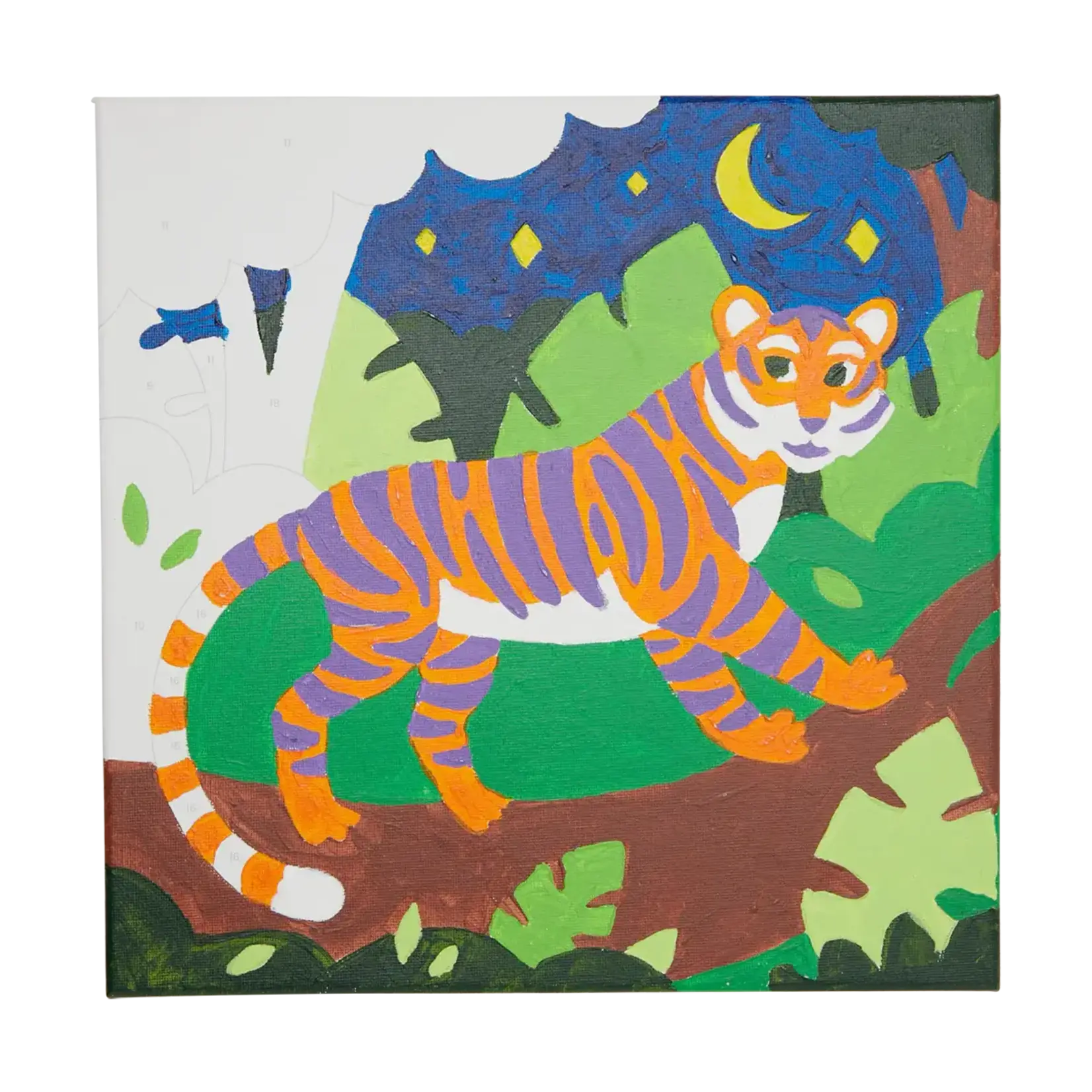 Colorific Canvas Paint By Number Kit: Terrific Tiger