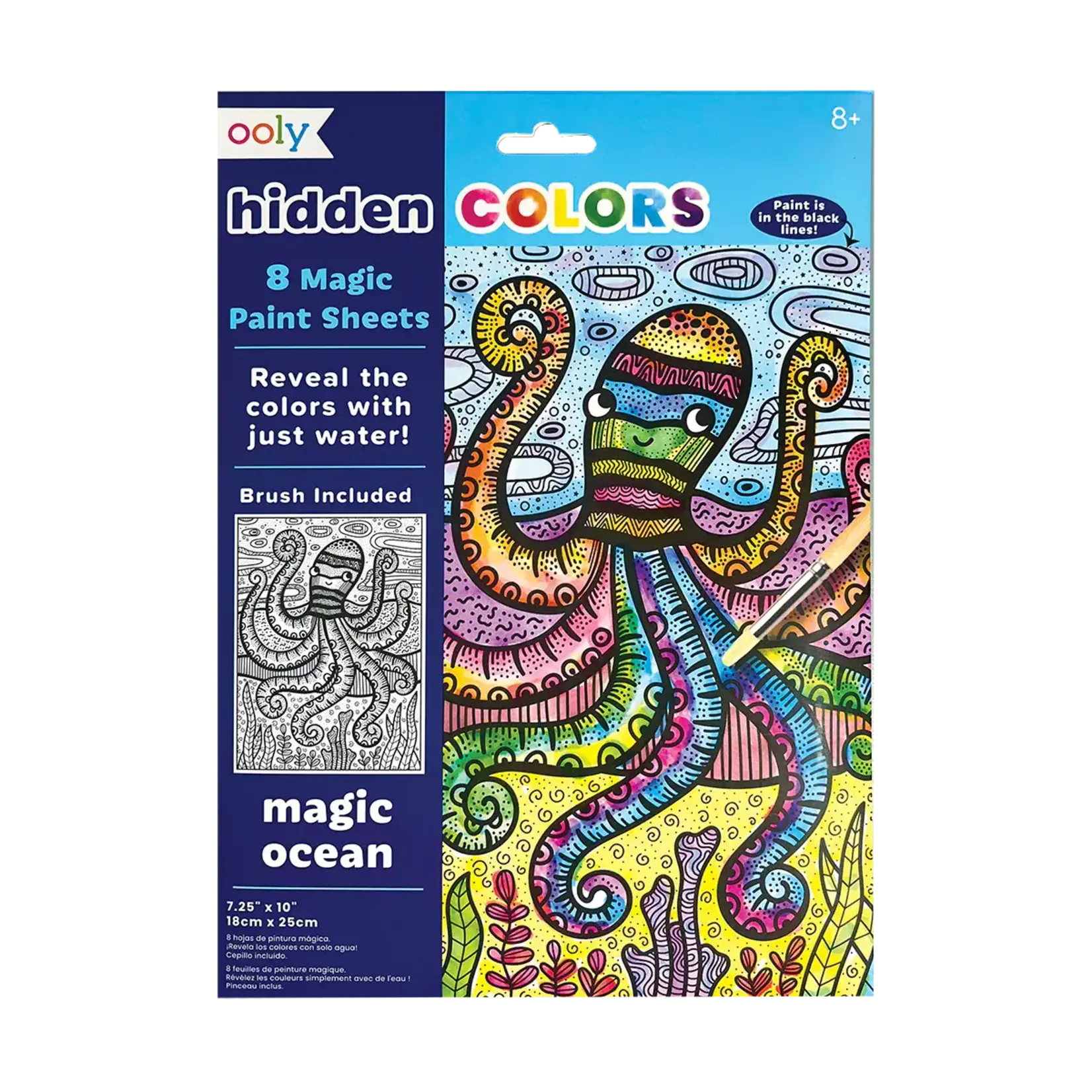 Hidden Colors Magic Paint Sheets (9 PC Set) - Magic Ocean