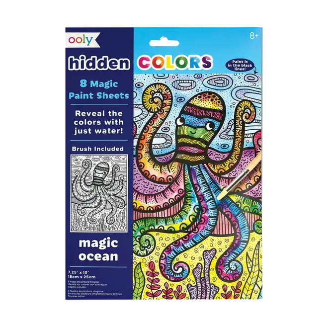 Hidden Colors Magic Paint Sheets (9 PC Set) - Magic Ocean