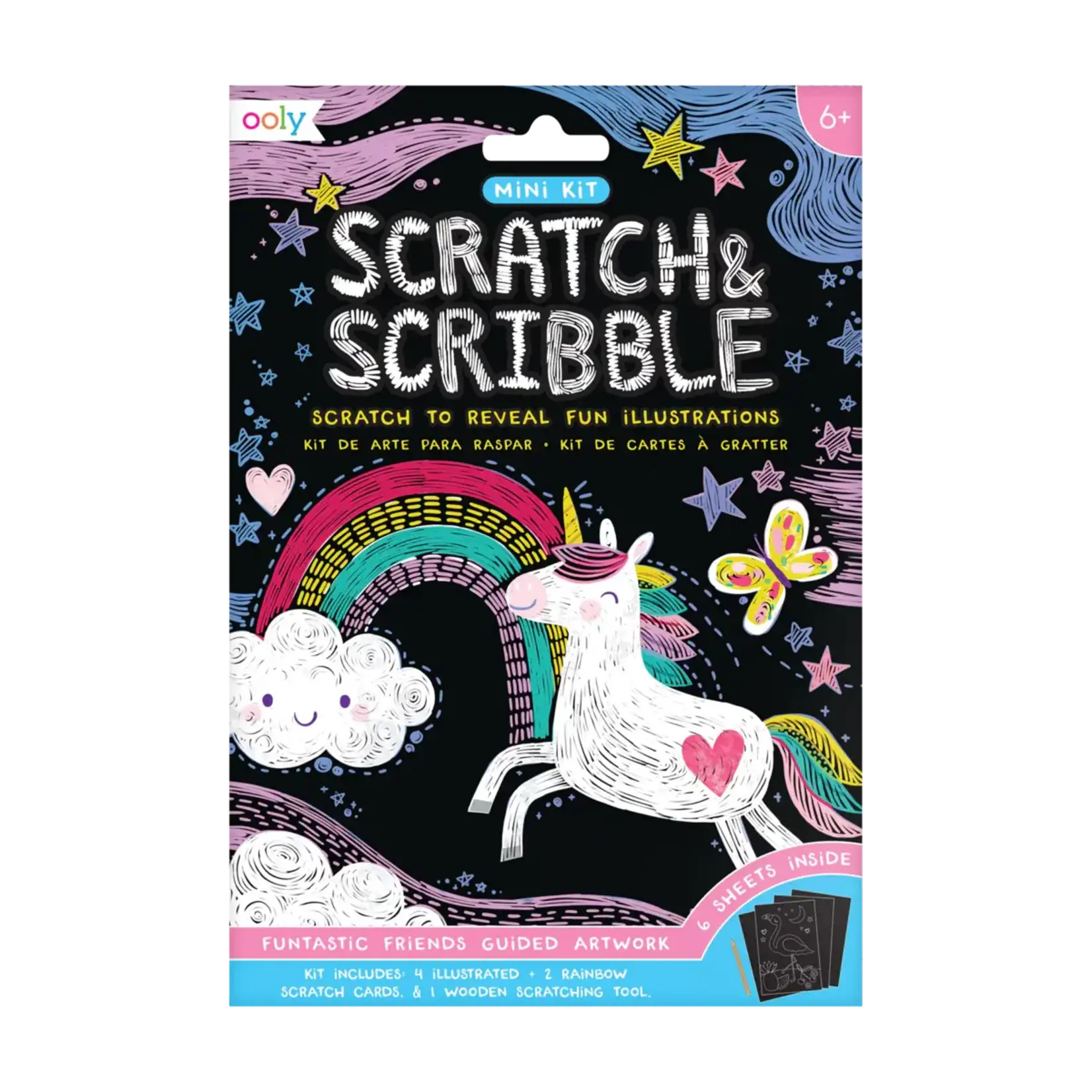 Mini Scratch & Scribble Art Kit: Funtastic Friends