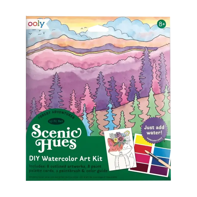 Scenic Hues D.I.Y. Watercolor Kit Forest Adventure