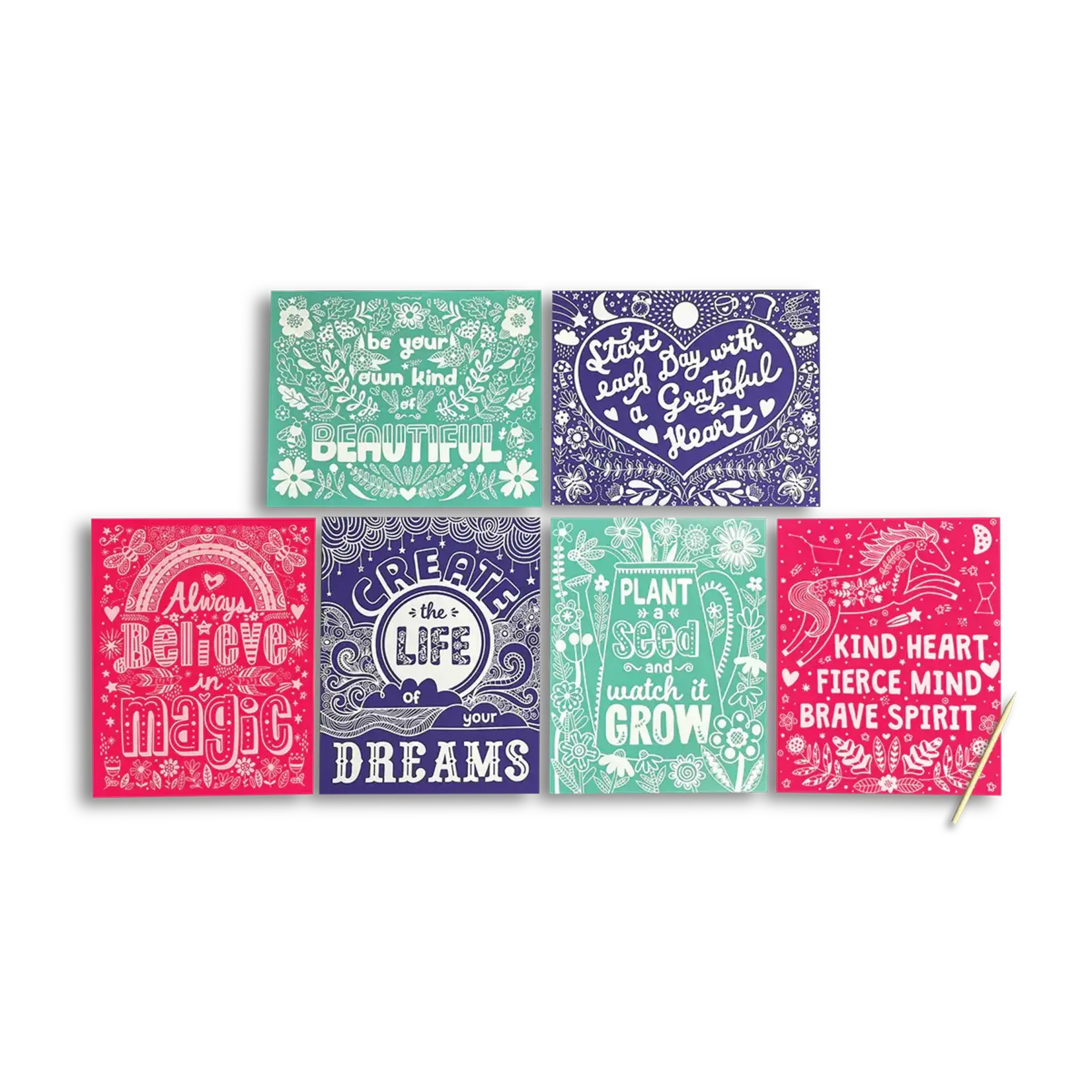 Scratch & Shine Scratch Cards - Amazing Affirmations (7 Pcs)