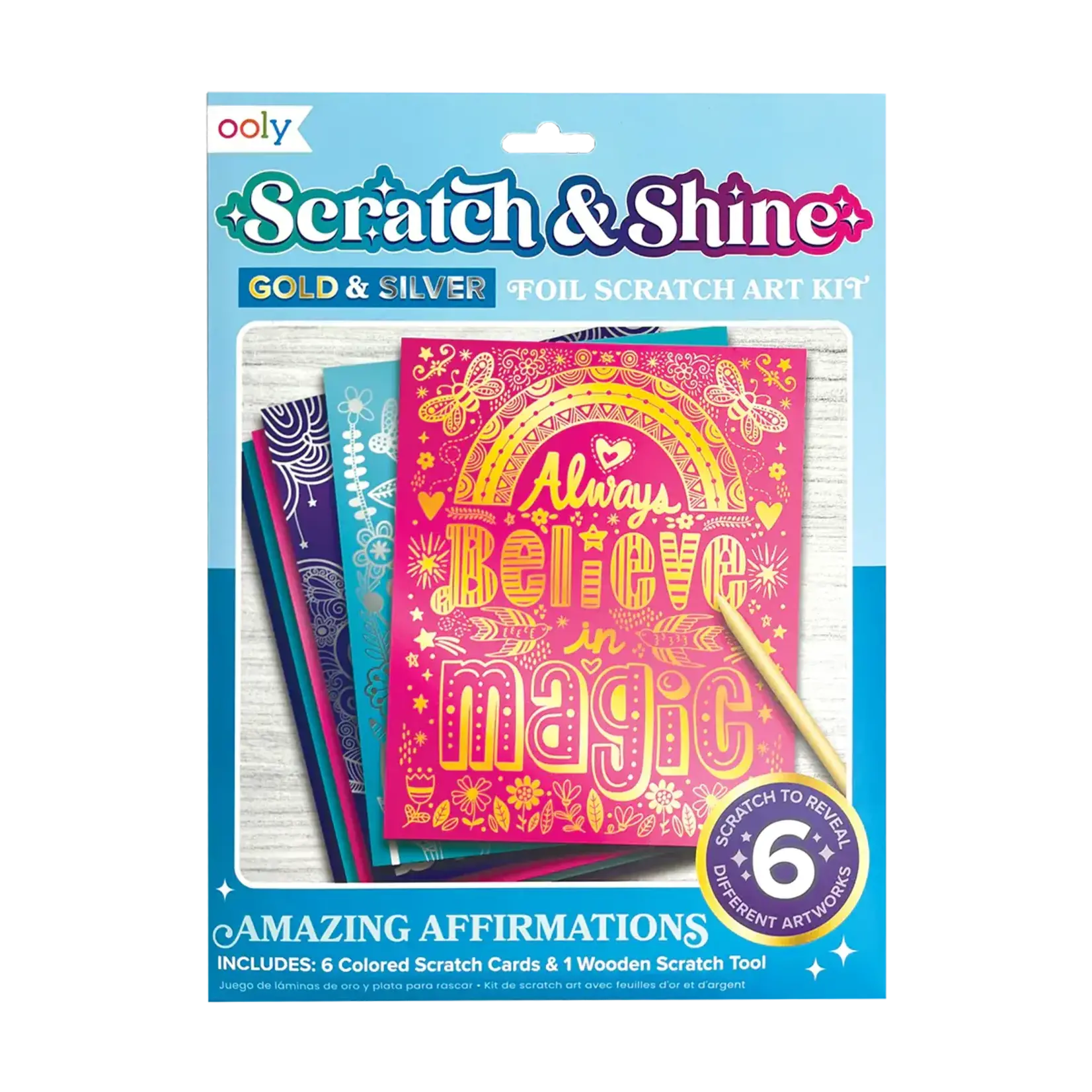 Scratch & Shine Scratch Cards - Amazing Affirmations (7 Pcs)