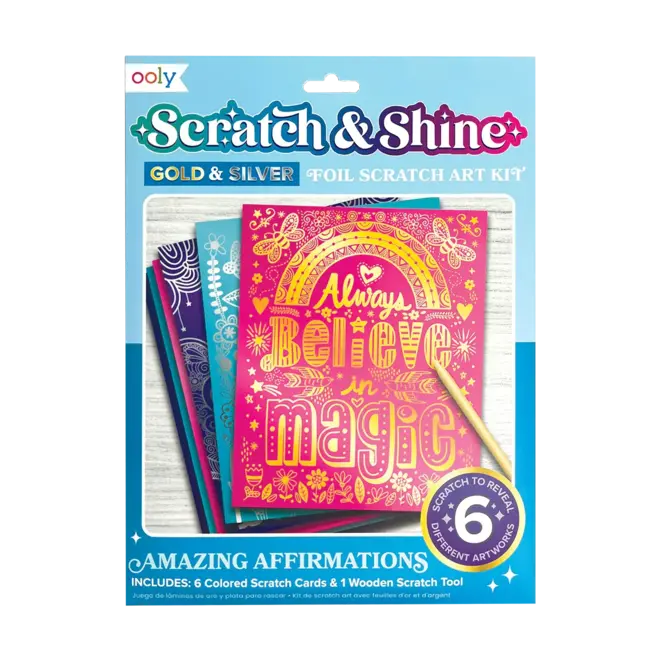 Scratch & Shine Scratch Cards - Amazing Affirmations (7 Pcs)
