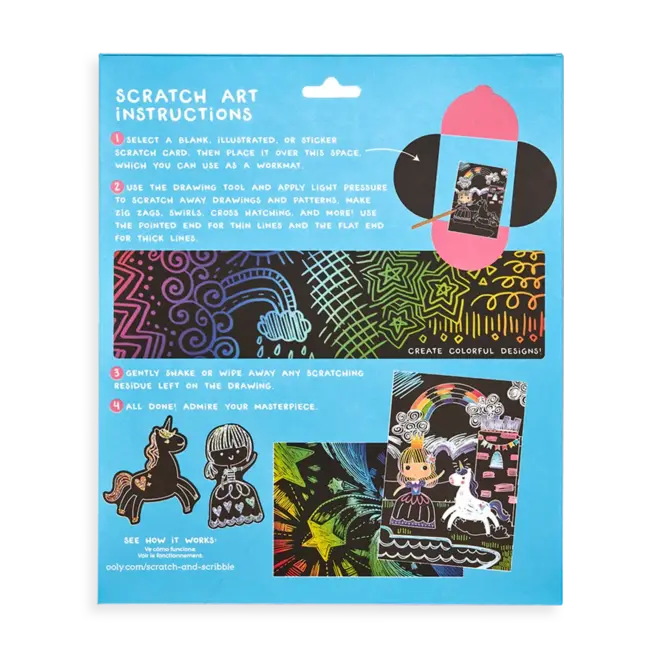 Scratch & Scribble Art Kit: Princess Garden - 10 PC Set