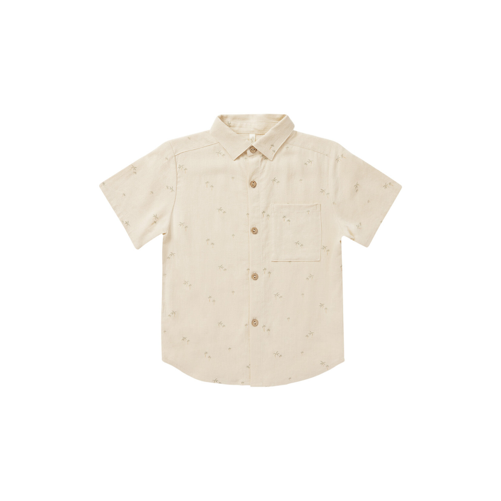 Rylee + Cru collared short sleeve shirt || palm
