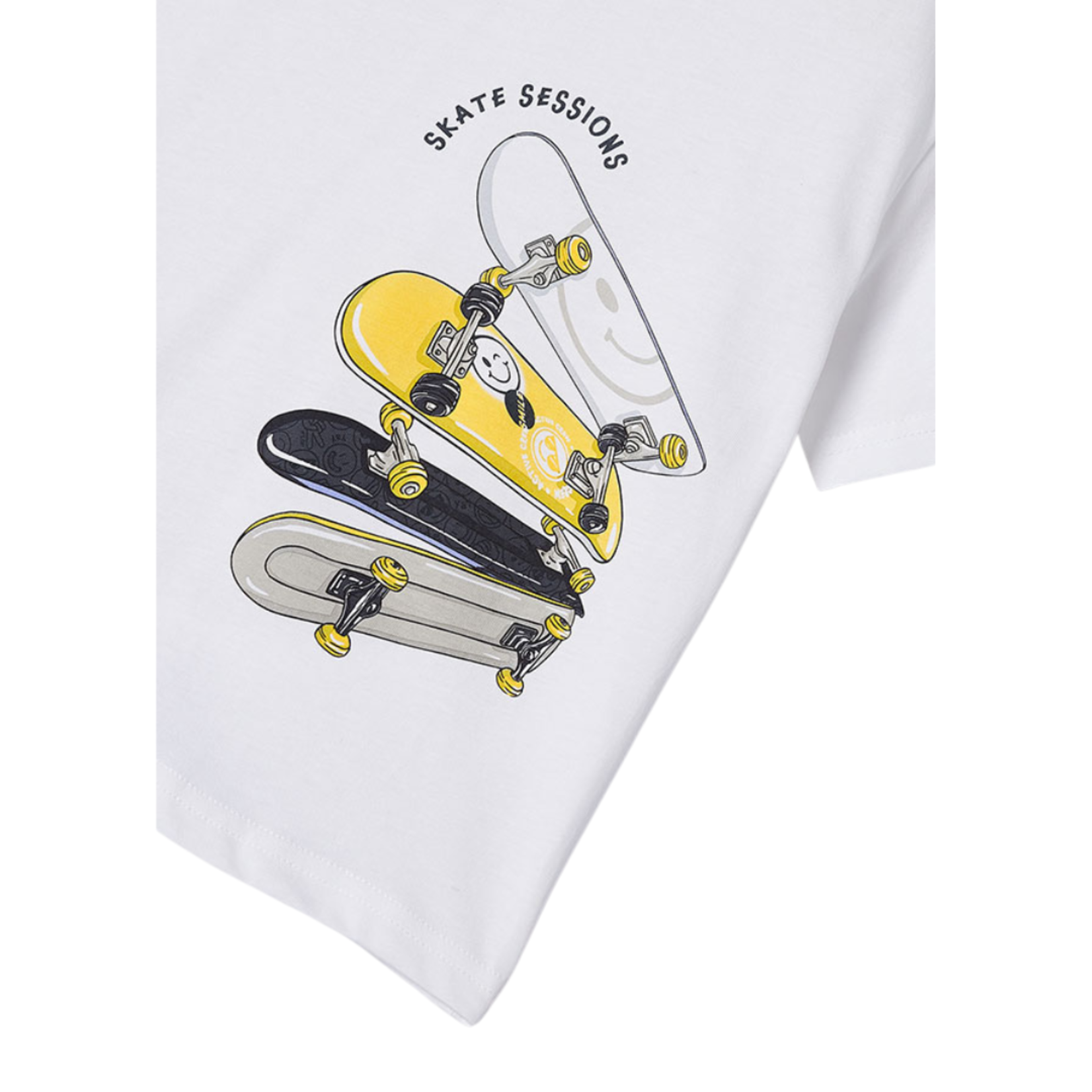 White Skateboard T-Shirt
