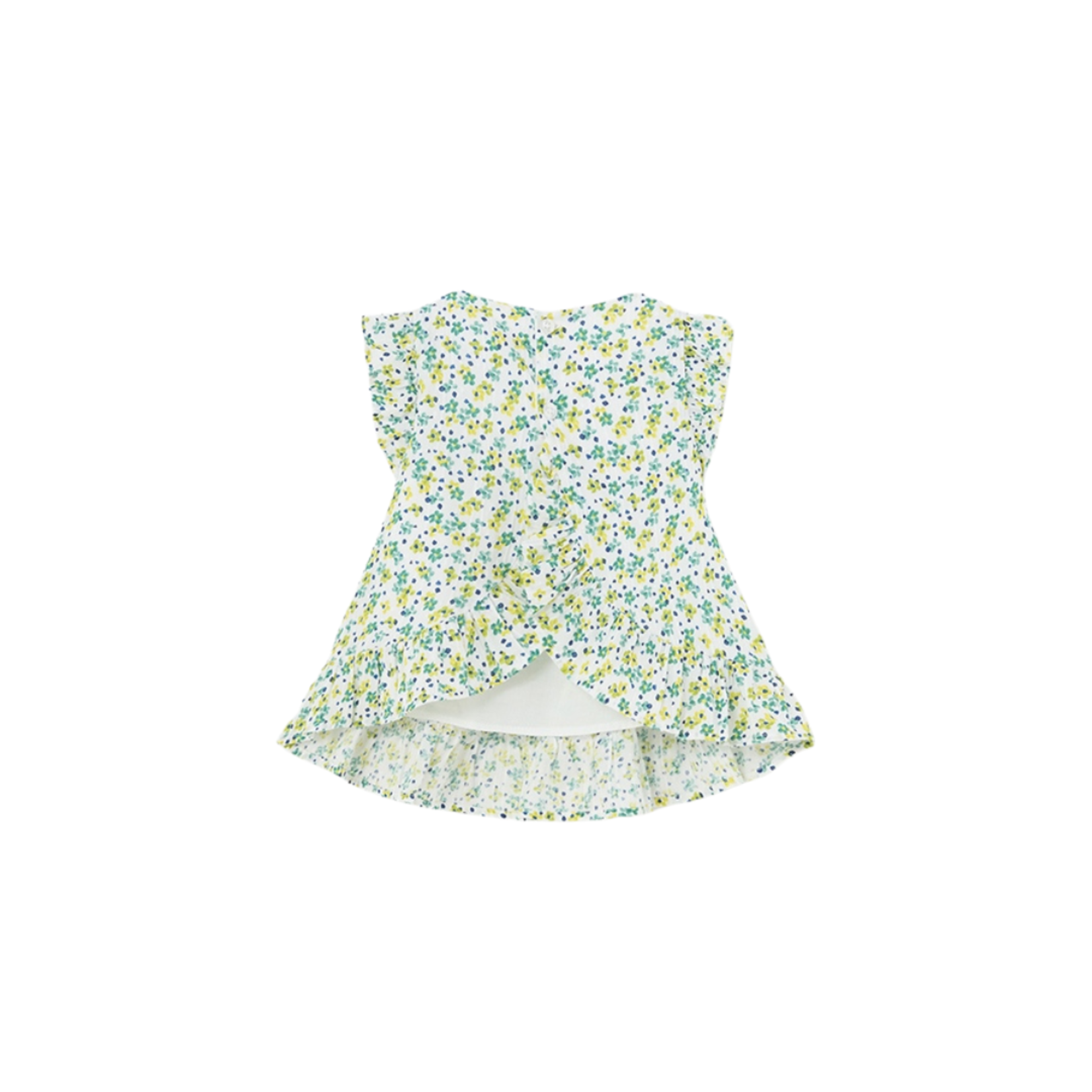 Flutter Back Blouse || White Agate
