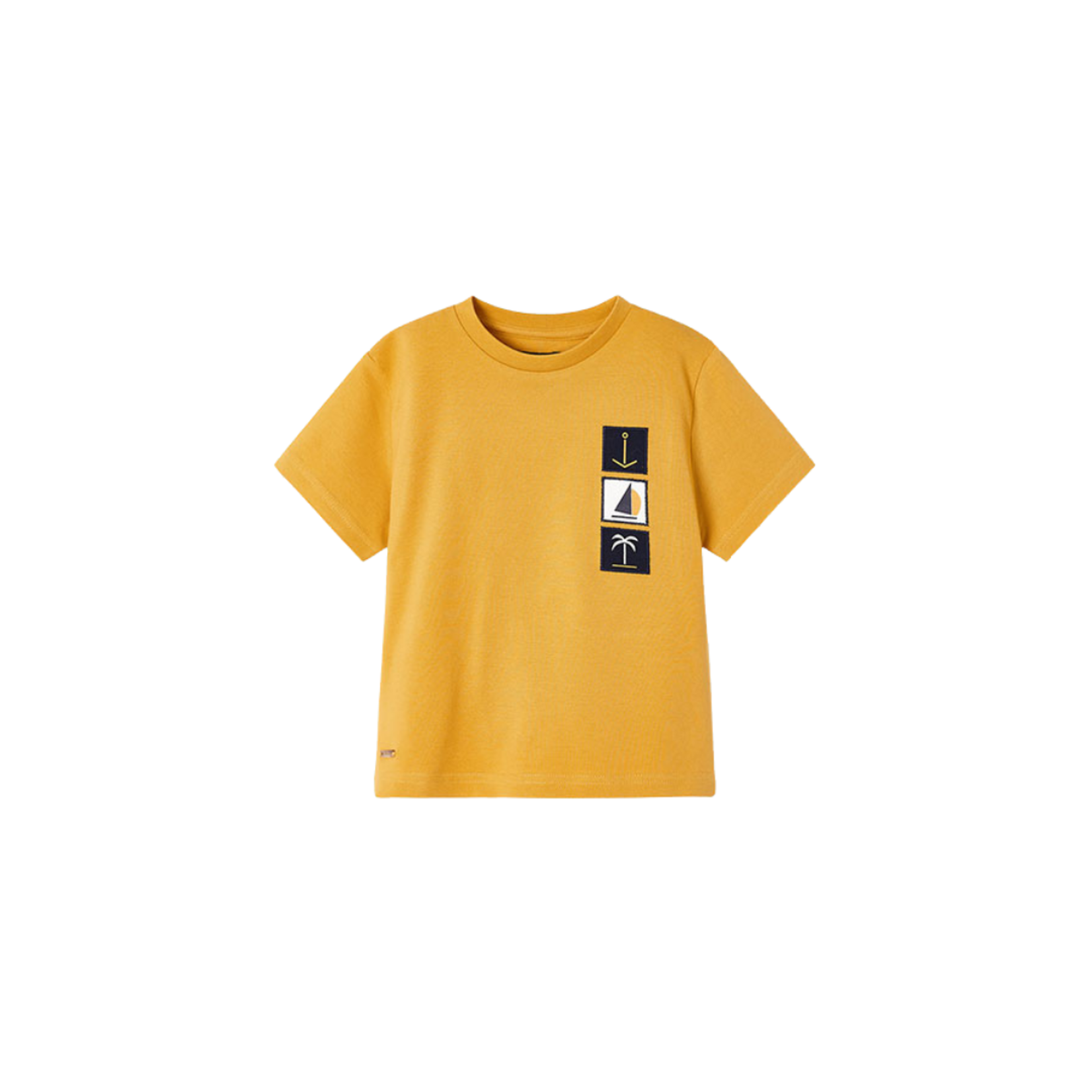 Pique S/S Nautical Patch T-Shirt || Golden
